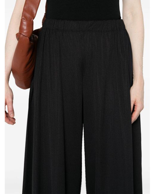 Pleats Please Issey Miyake Black A-poc Cropped Trousers