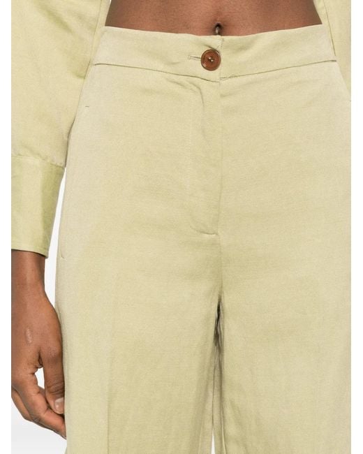 Erika Cavallini Semi Couture White Button Detail Trousers