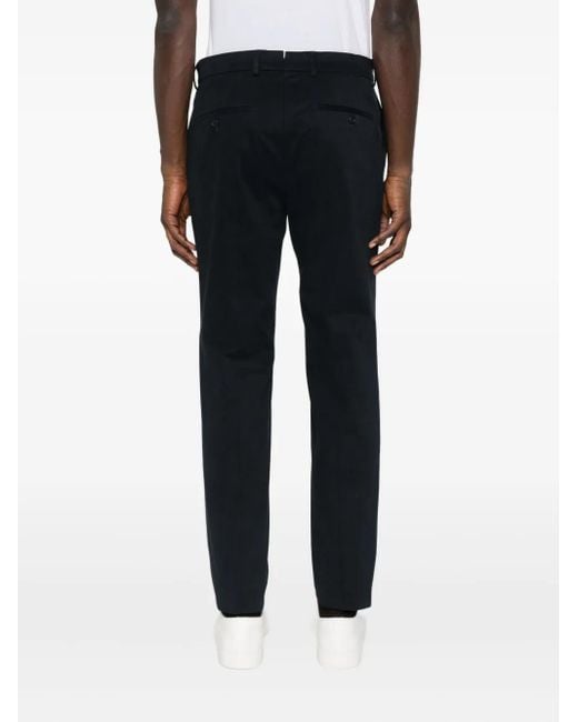 Incotex Black Straight-Leg Trousers for men