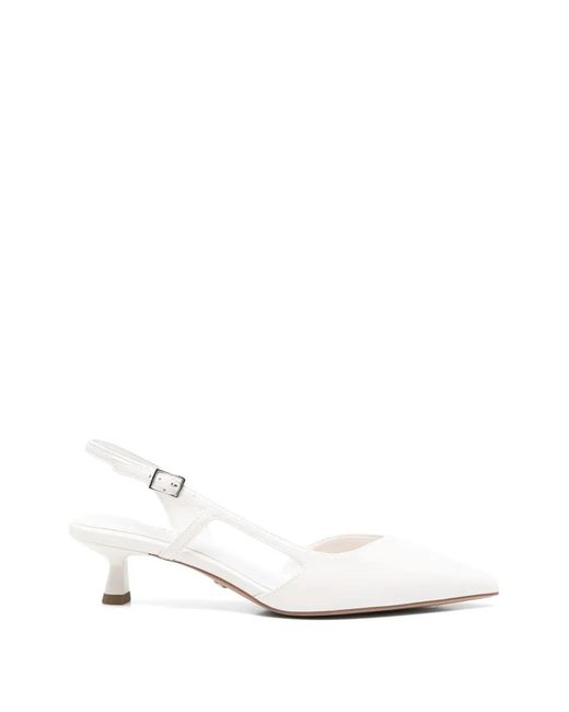 Tamaris White Point-Toe Slingback Pumps