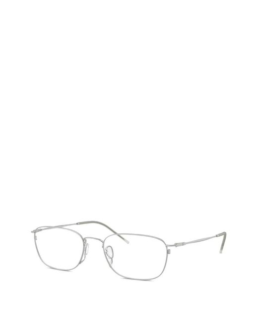 Giorgio Armani White Square-Frame Glasses for men