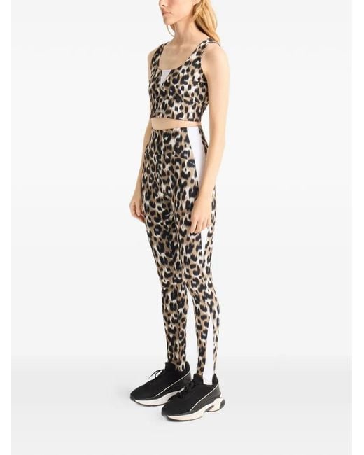 Fusalp Black Biarris Leopard-Pattern Leggings