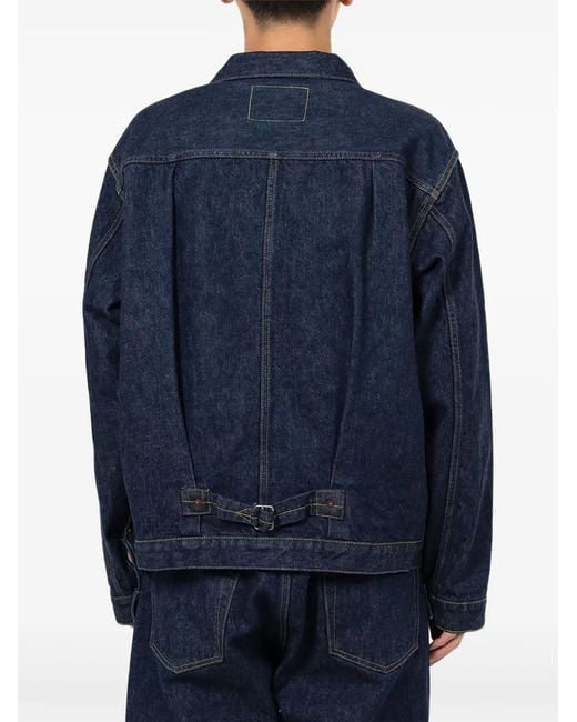 Maison Mihara Yasuhiro Blue Button Pocket Denim Jacket for men