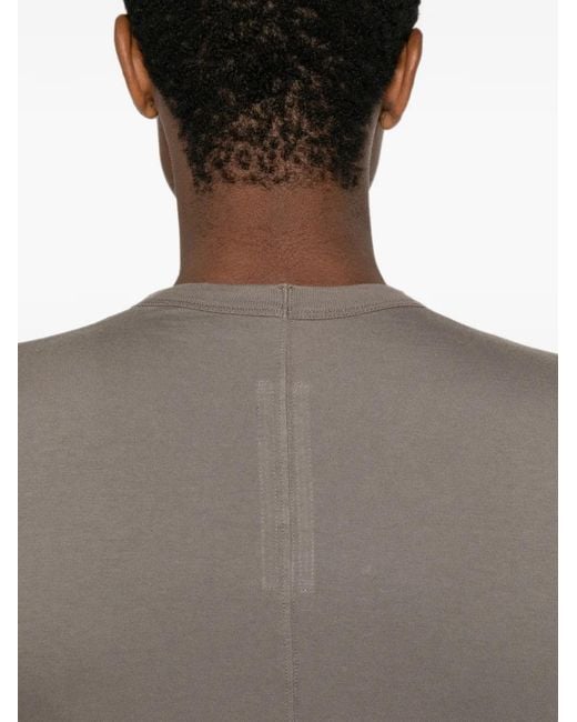 Rick Owens Brown Exposed-Seam T-Shirt for men