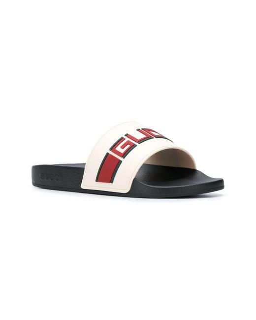 gucci stripe rubber slide