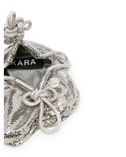 Kara White Ufo Chainmail Shoulder Bag