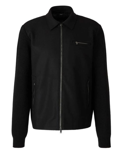 Herno Black Zip Cashmere Cardigan for men