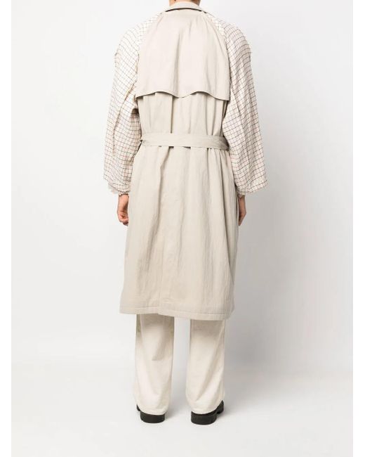 Maison Margiela Natural Spliced Belted Trench Coat for men