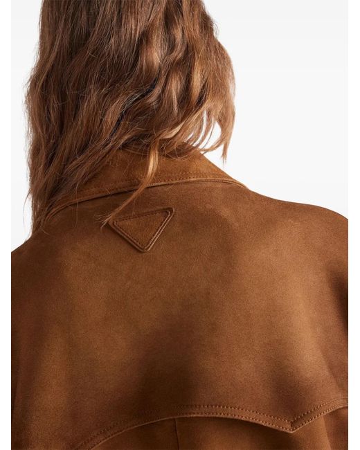 Giacca-Camicia di Prada in Brown