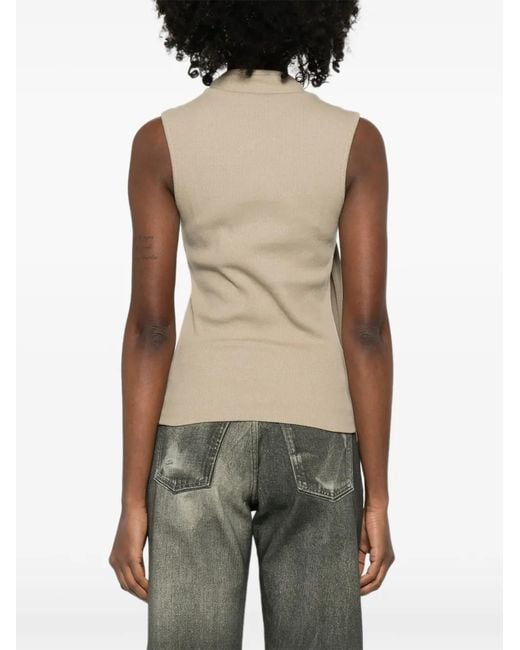 Lemaire Natural Asymmetrical Fitted Top