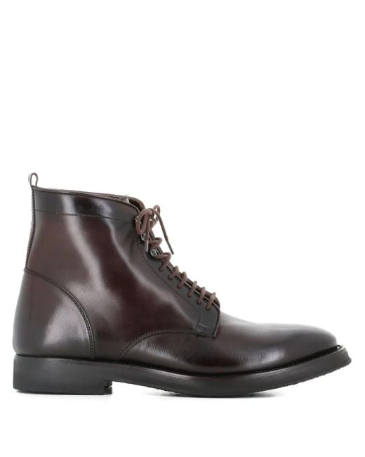 Bottes En Cuir À Lacets 30 Mm Alberto Fasciani pour homme en coloris Brown