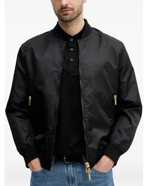 メンズ ARMANI EXCHANGE リバーシブル ボンバージャケット Black