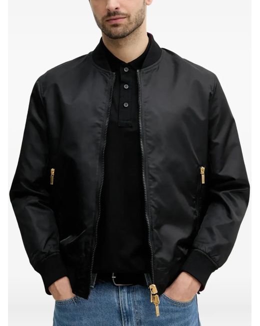 ARMANI EXCHANGE Embroidered-Snake Reversible Bomber Jacket in