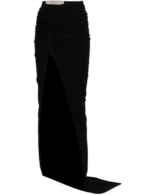 Jupe asymétrique à taille haute Rick Owens en coloris Black