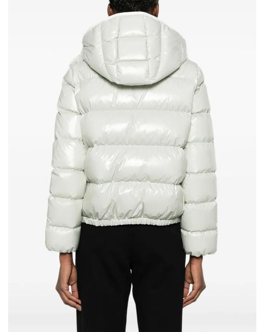 Moncler Andro Gewatteerd Glanzend Jack in het White