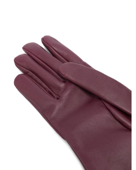 Saint Laurent Purple Lambskin Gloves