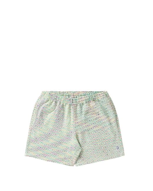 BBCICECREAM White Rays Geometric-Pattern Shorts for men
