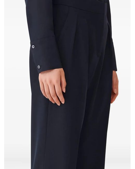 Fabiana Filippi Blue Pleated Trousers