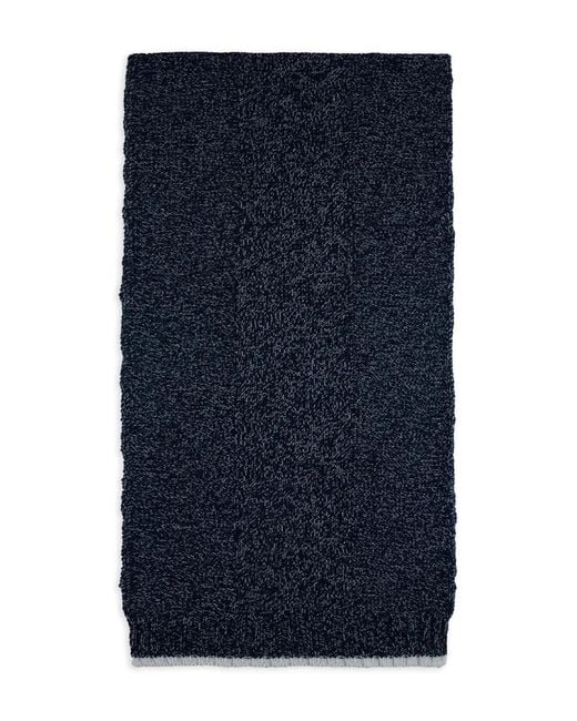 Paul & Shark Blue Ribbed-Trim Scarf