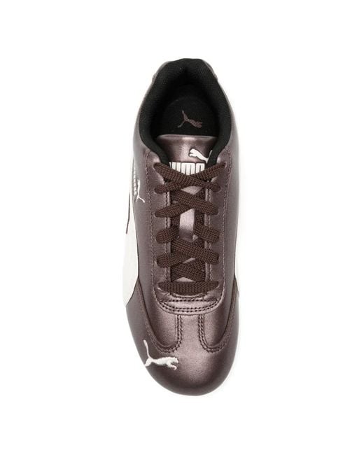 PUMA White Speedcat Metallic Sneakers