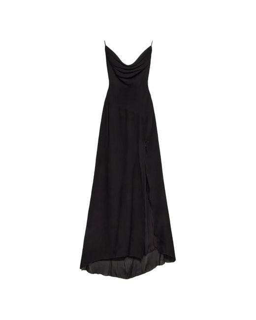 Blumarine Black Cowl-Neck Gown