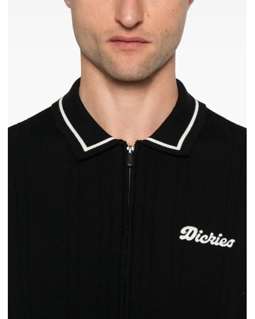 Dickies Black Lewistown Zip-up Cardigan for men