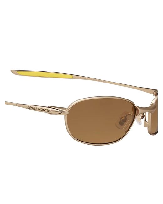 Gentle Monster Metallic Pitot M038 Oval-Frame Sunglasses