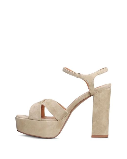 Bibi Lou White Primrose Platform Sandals