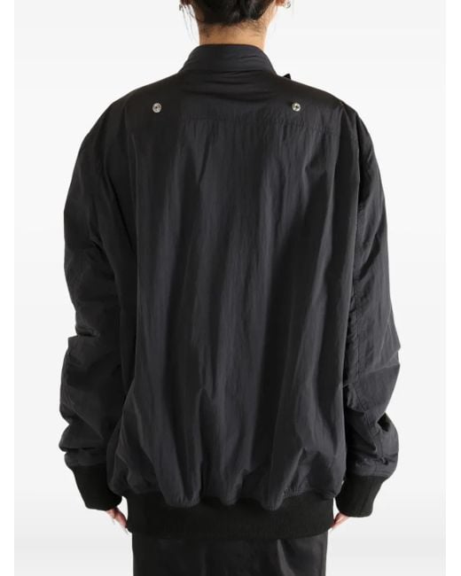 Asymmetrical bomber jacket Rick Owens de color Black