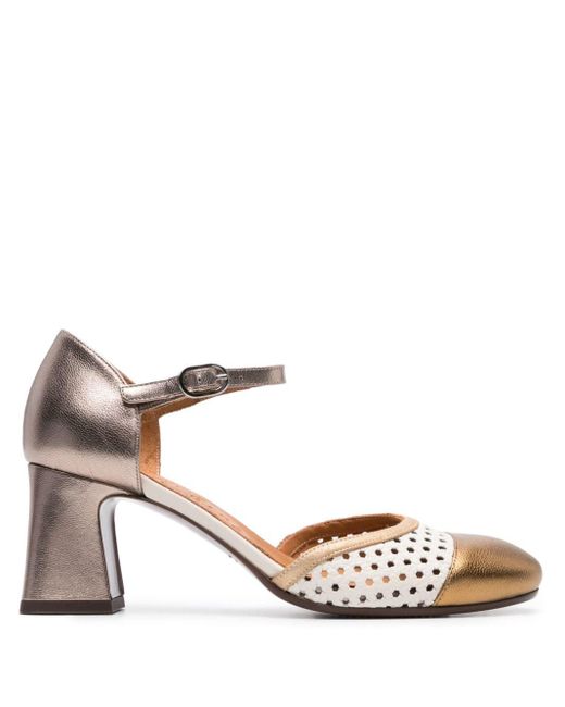Chie Mihara Metallic Fiza 55mm Leather Pumps