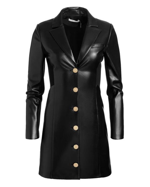 Alice + Olivia Black Michelle Vegan Blazer Dress