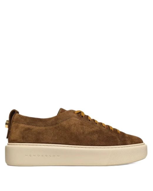 Henderson Brown Suede Platform Sneakers