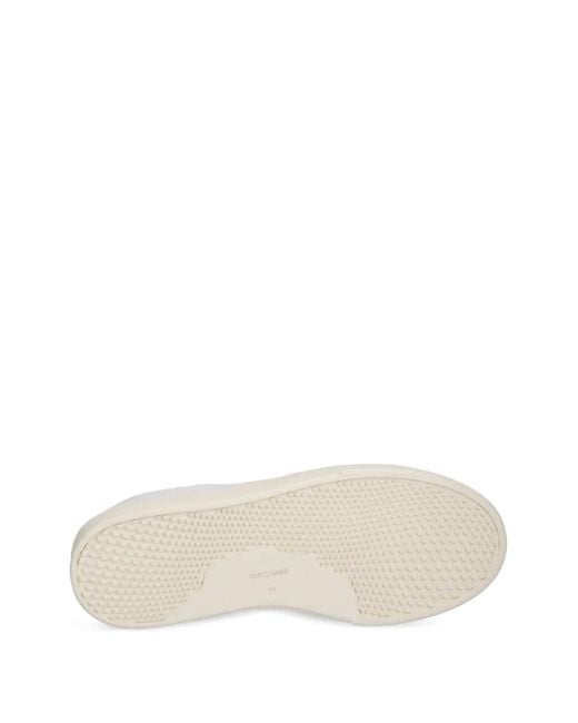 Stepney Workers Club White Lace-Up Panelled Sneakers for men