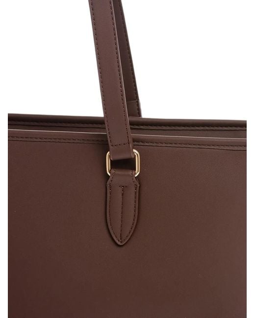 Love Moschino Brown Logo-Lettering Tote Bag