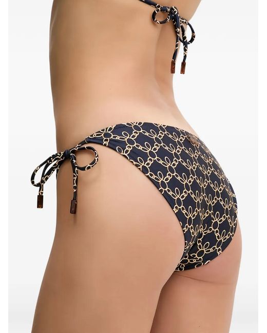 Vilebrequin Black Turtle-Print Side-Tie Bikini Bottoms
