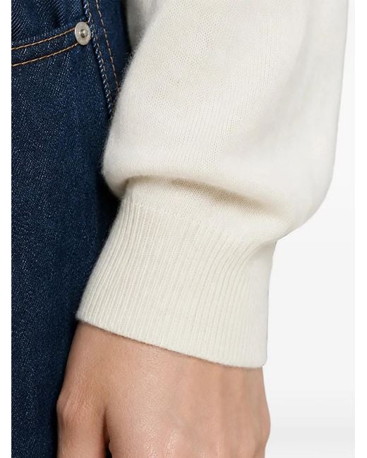 Jonathan Simkhai Natural Aaliyah High-Neck Merino Wool Sweater