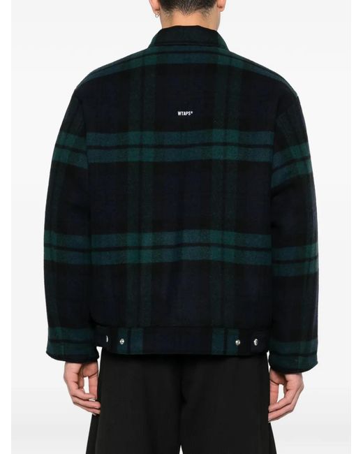 (w)taps Geruit Shirtjack in het Black voor heren