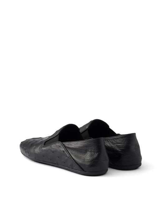 Prada Black Leather Loafers for men