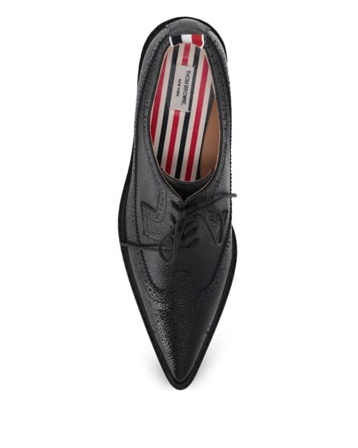Thom Browne 50Mm Pebble-Grain Leather Shoes in Black | Lyst