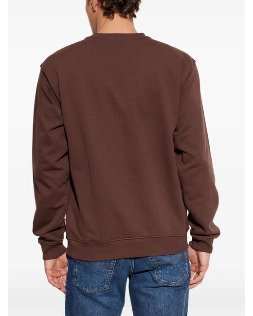 DIESEL Brown Norm-Aa2 Graphic-Print Sweatshirt for men
