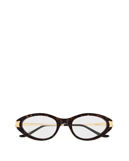 Cartier Black Oval-Frame Glasses