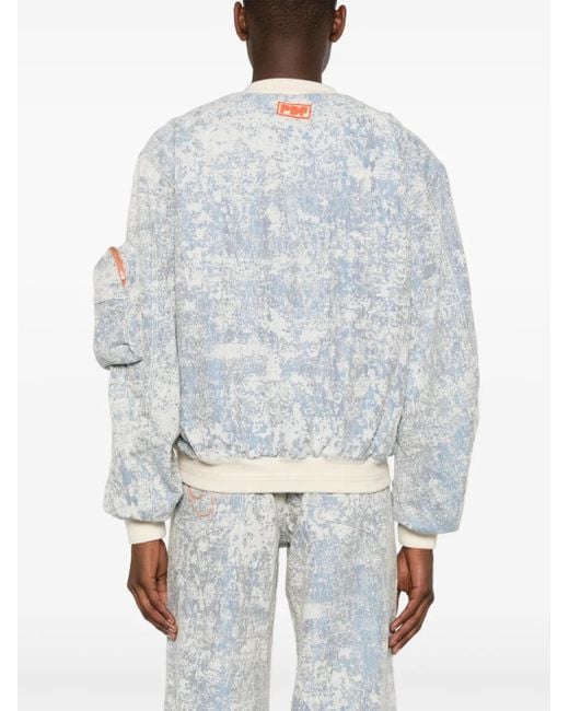 PDF Blue Dust-Effect Denim Jacket for men