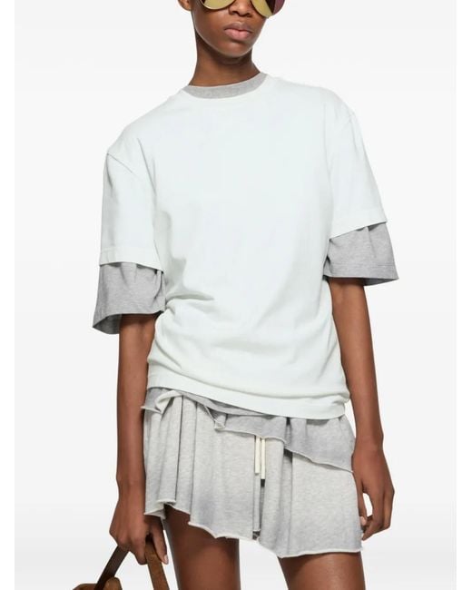 Acne White Rubber Logo T-Shirt