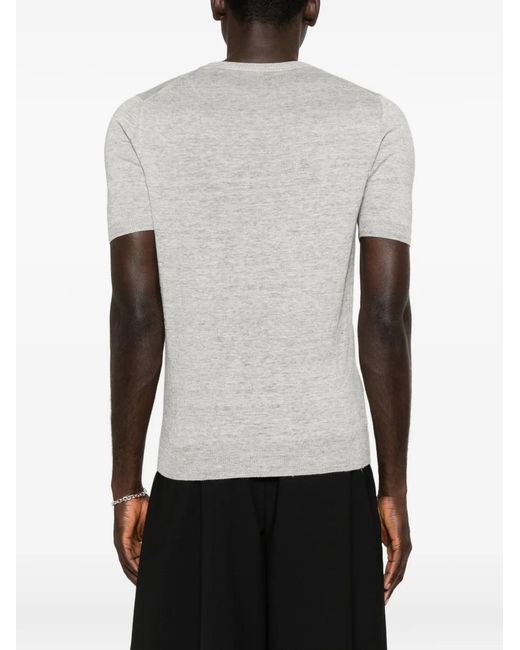 Barba Napoli White Short-Sleeve Crew-Neck T-Shirt for men