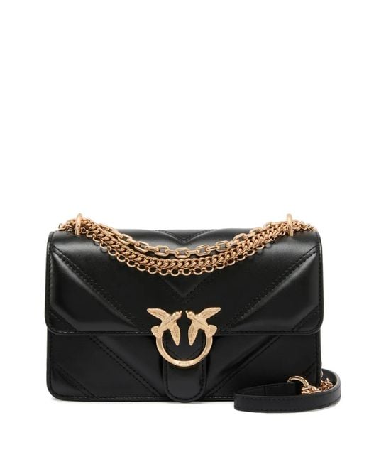 Pinko Black Mini Love Bag One Quilted Shoulder Bag