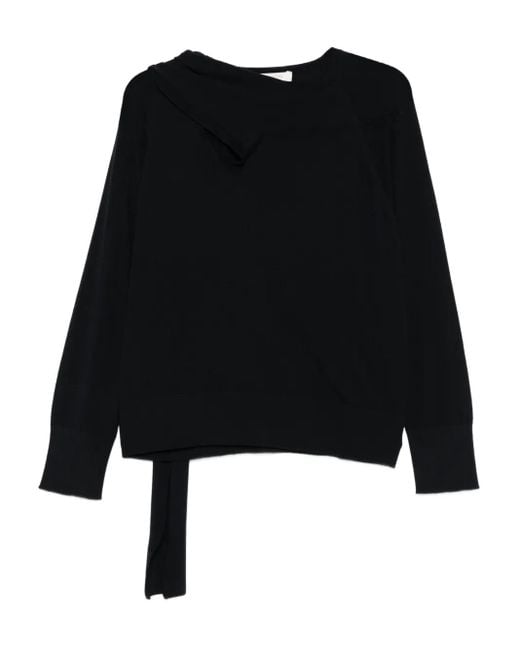 Incotex Black Cut-Out Detail Sweater