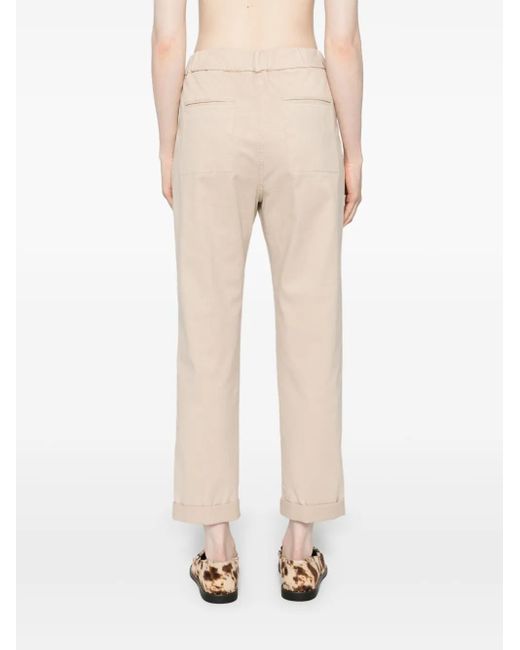 Peserico Natural Cropped Tapered Trousers