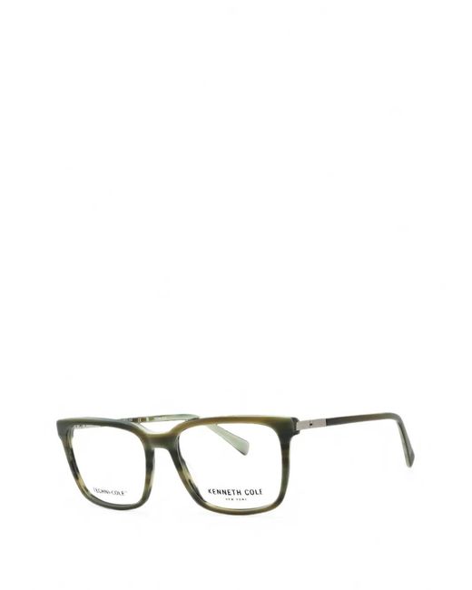 Kenneth Cole Black Rectangle-Frame Glasses for men