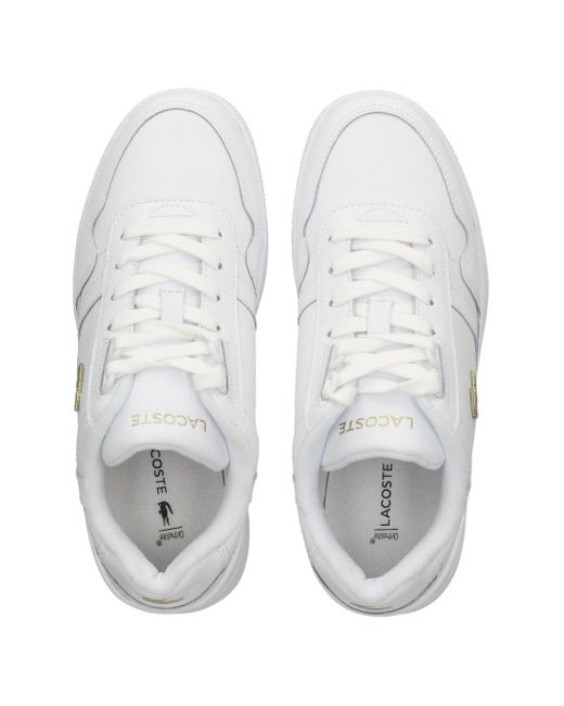 Lacoste White T-clip Leather Sneakers