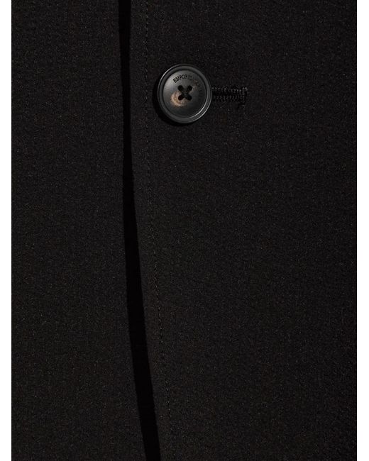 Emporio Armani Black Double-Vent Blazer for men